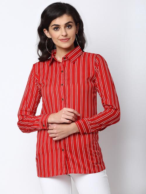 stripes crepe regular shirt - 19772493 -  Standard Image - 0