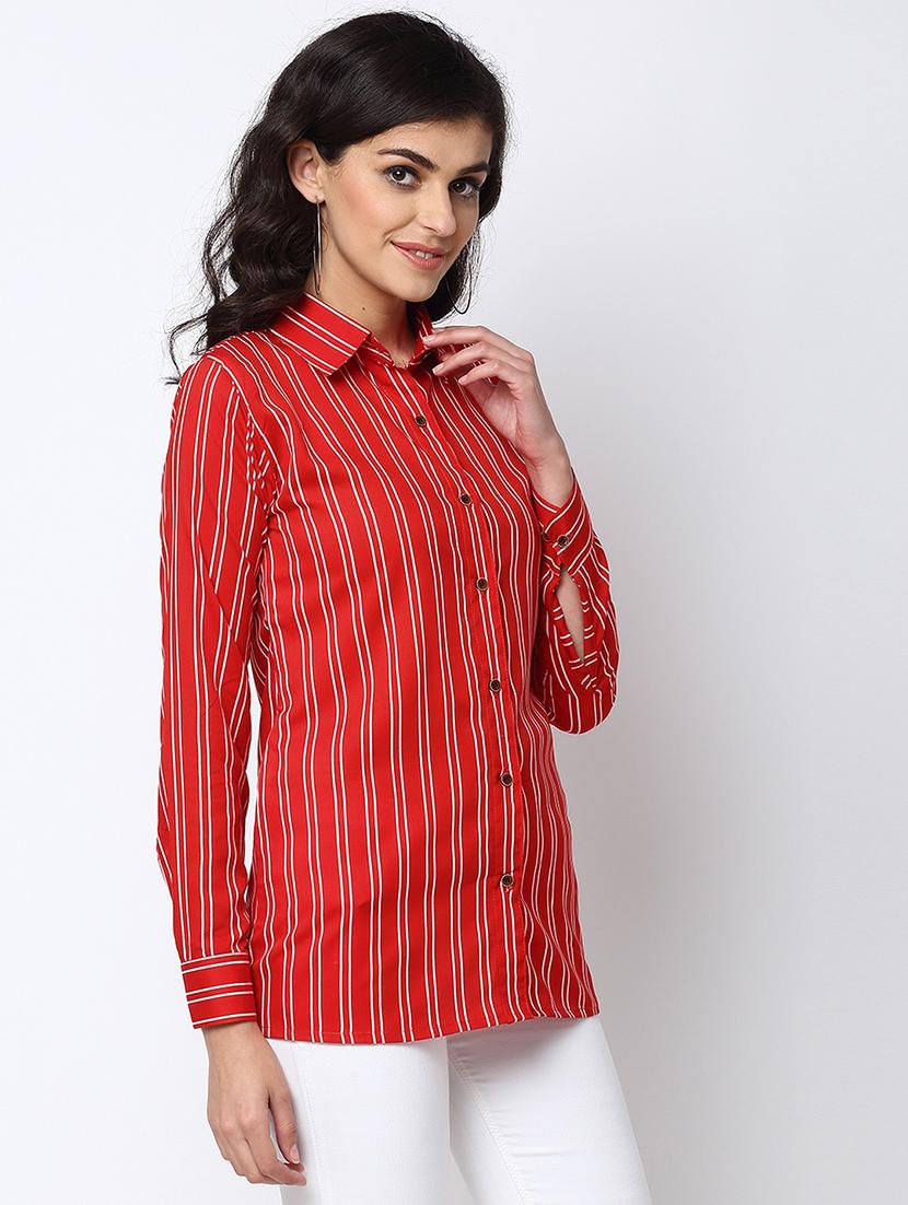 stripes crepe regular shirt - 19772493 -  Standard Image - 1