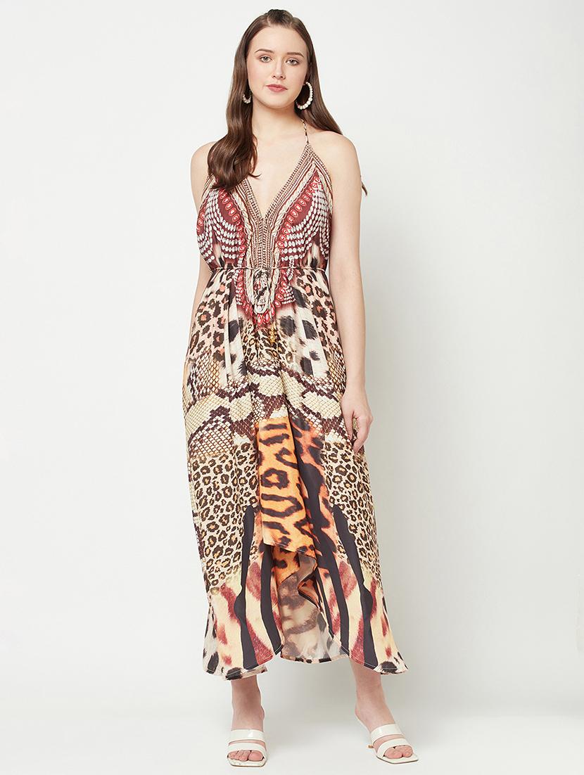 women's asymmetric animal print dress - 19772539 - Zoom Image - 0