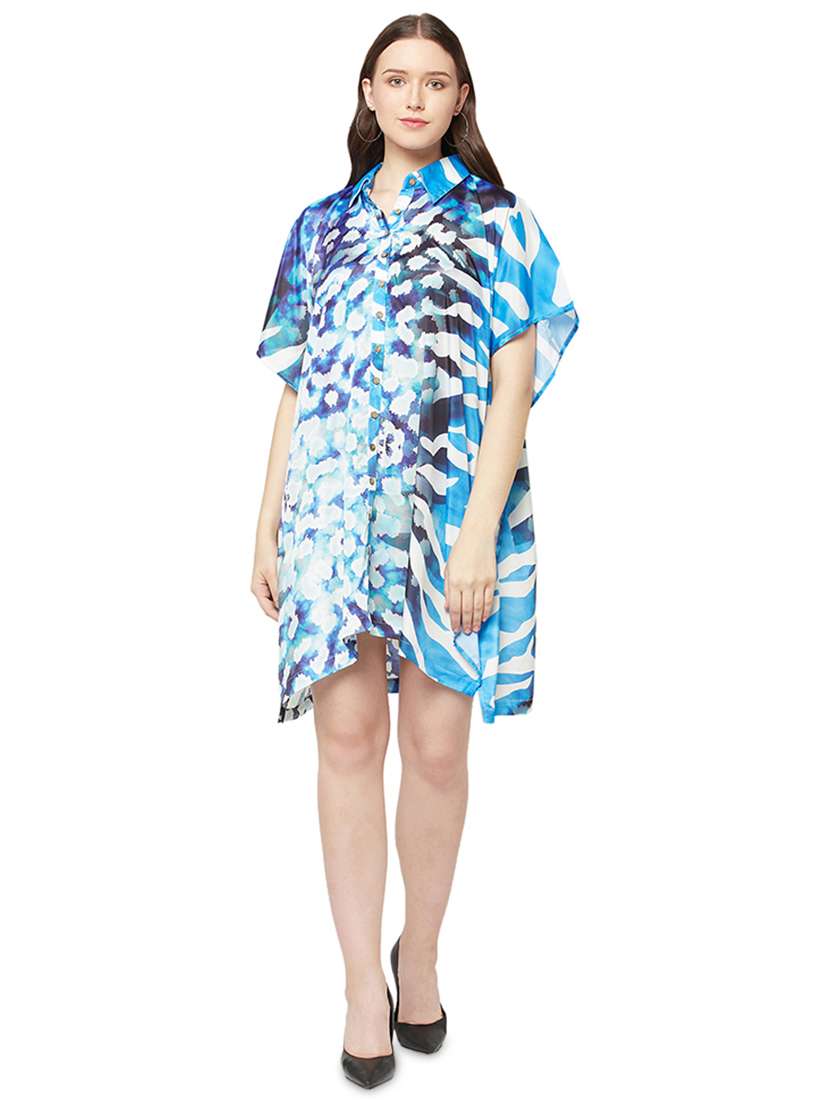 women's asymmetric animal print dress