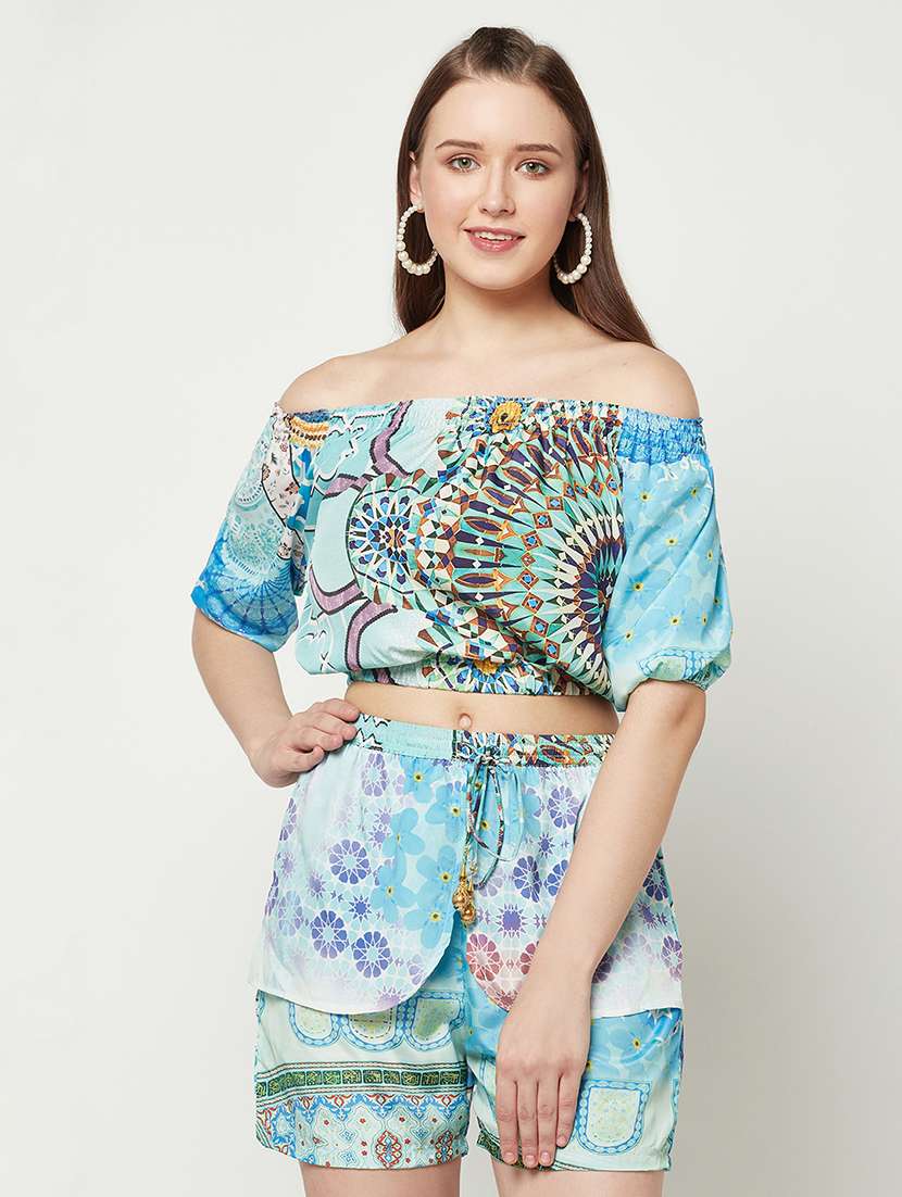 women's crop off shoulder top