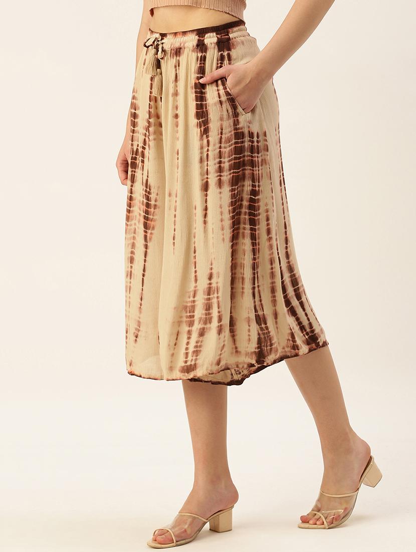 printed culottes pleated trouser - 19772648 - Standard Image - 1