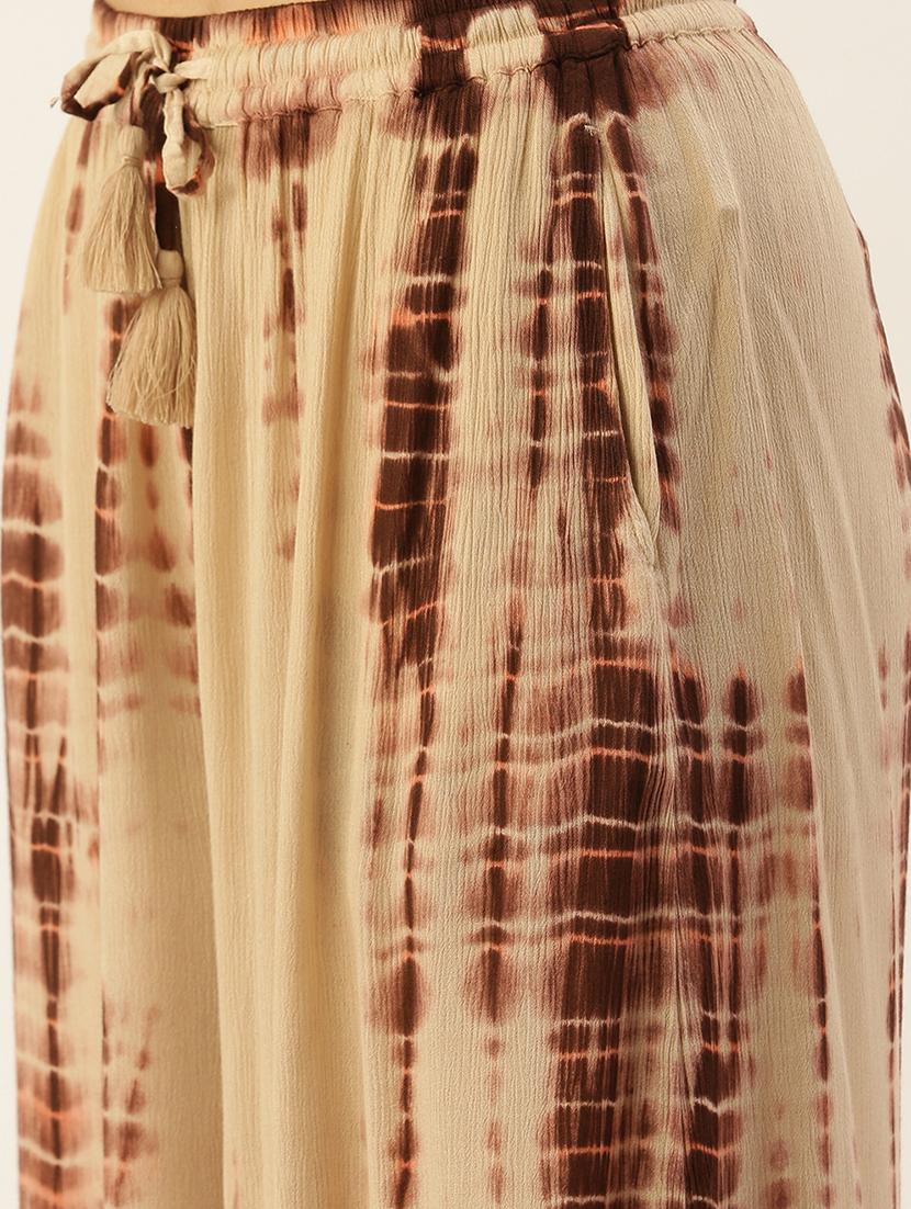 printed culottes pleated trouser - 19772648 - Standard Image - 4