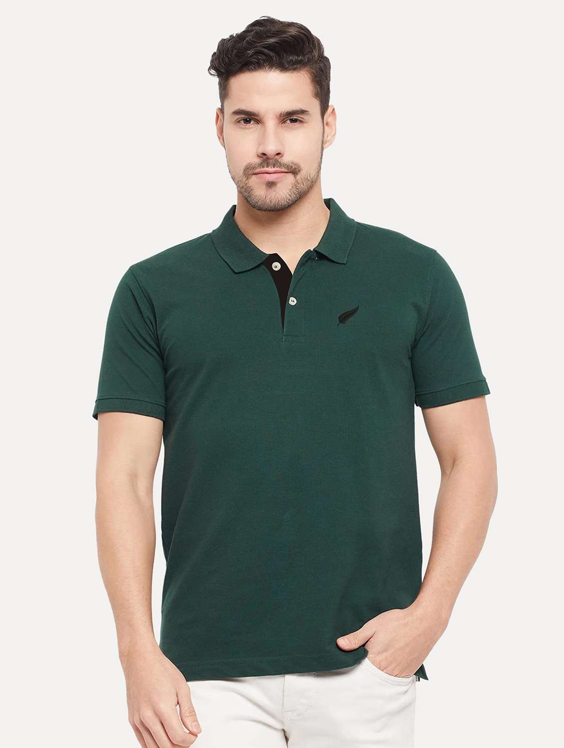 men solid short sleeve slim fit t-shirt