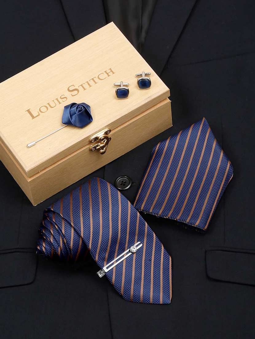 louis stitch mens necktie suit accessories set 