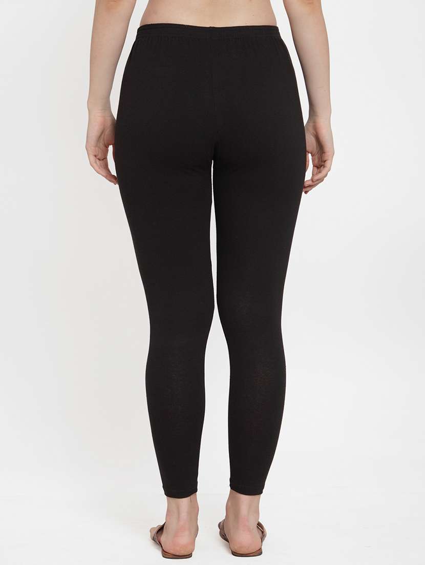 pack of 3 solid lycra leggings - 19776331 -  Standard Image - 1