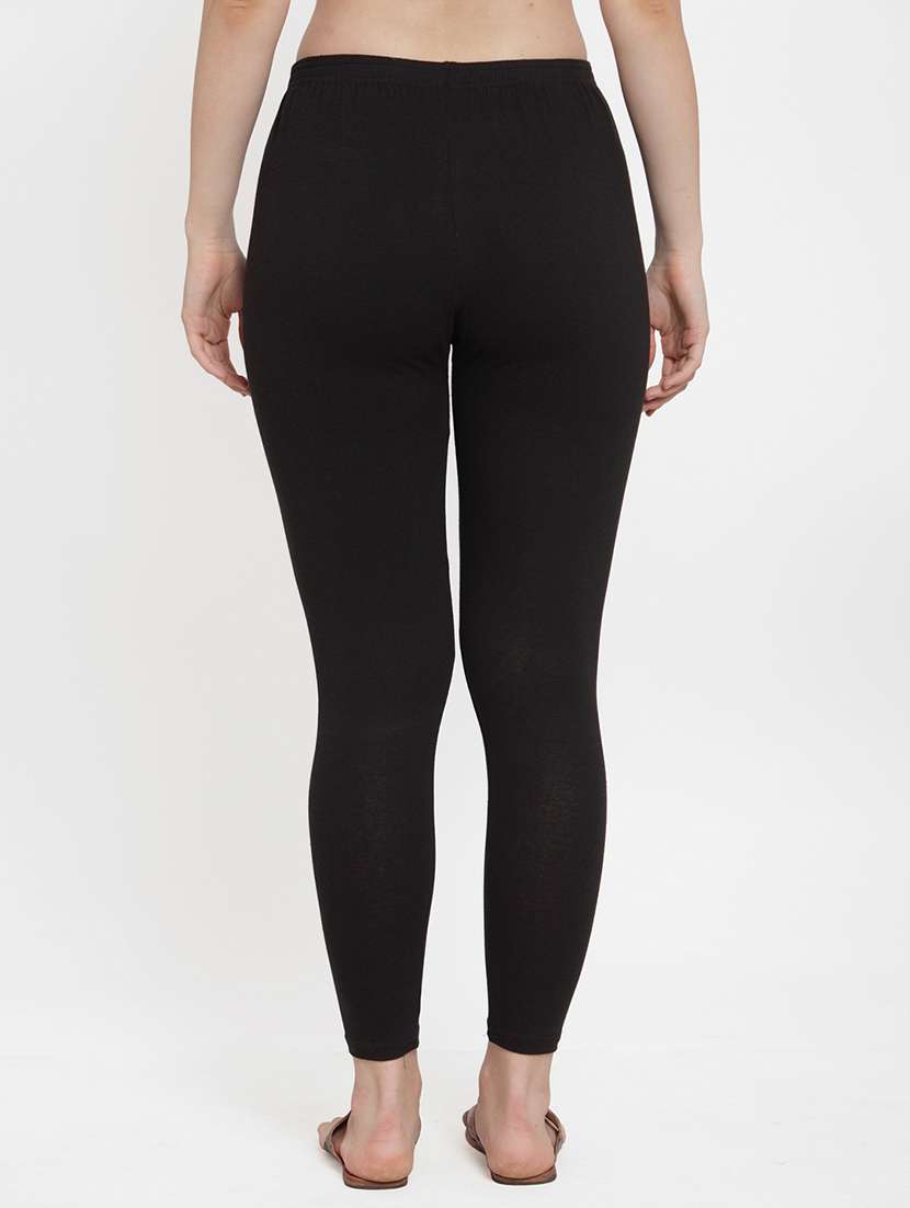 pack of 3 solid lycra leggings - 19776401 -  Standard Image - 1