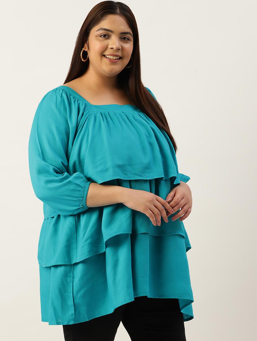 women's layered square neck top - 19777750 -  Standard Image - 1