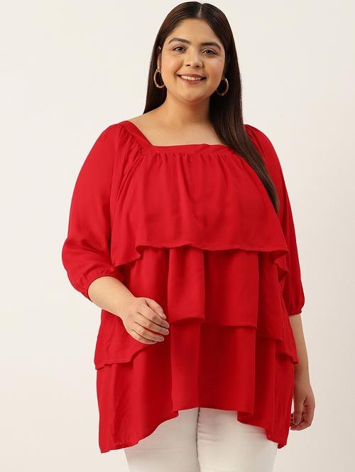 women's layered square neck top - 19777751 - Standard Image - 0