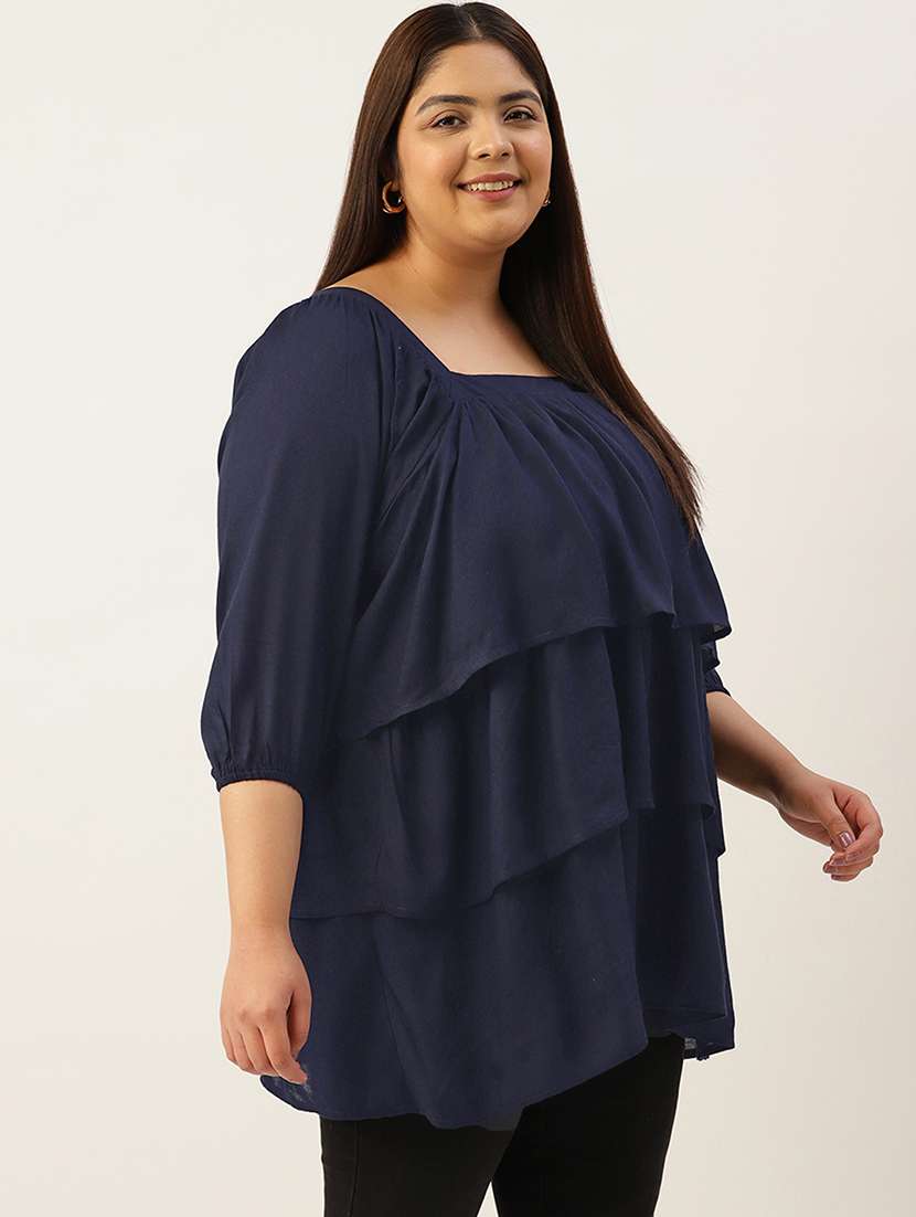 women's layered square neck top - 19777756 -  Standard Image - 1