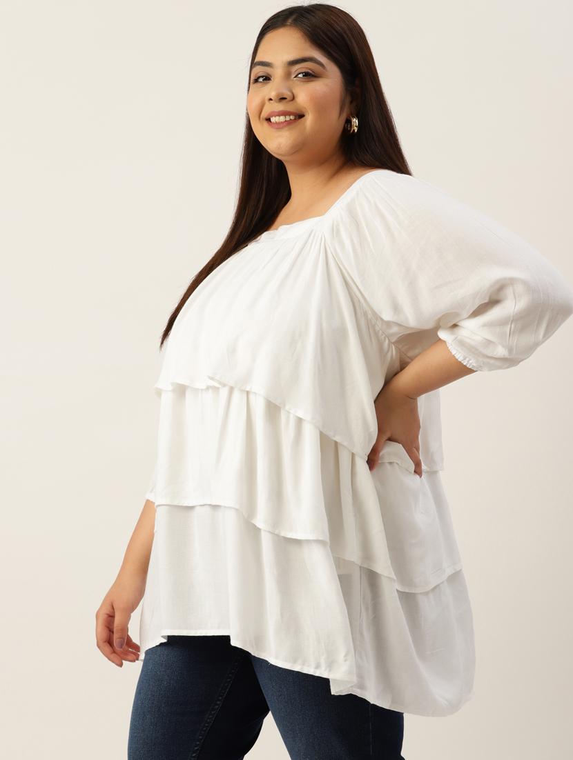 women's layered square neck top - 19777757 -  Standard Image - 1