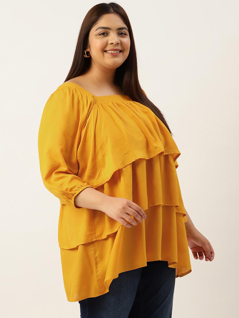 women's layered square neck top - 19777758 - Standard Image - 1