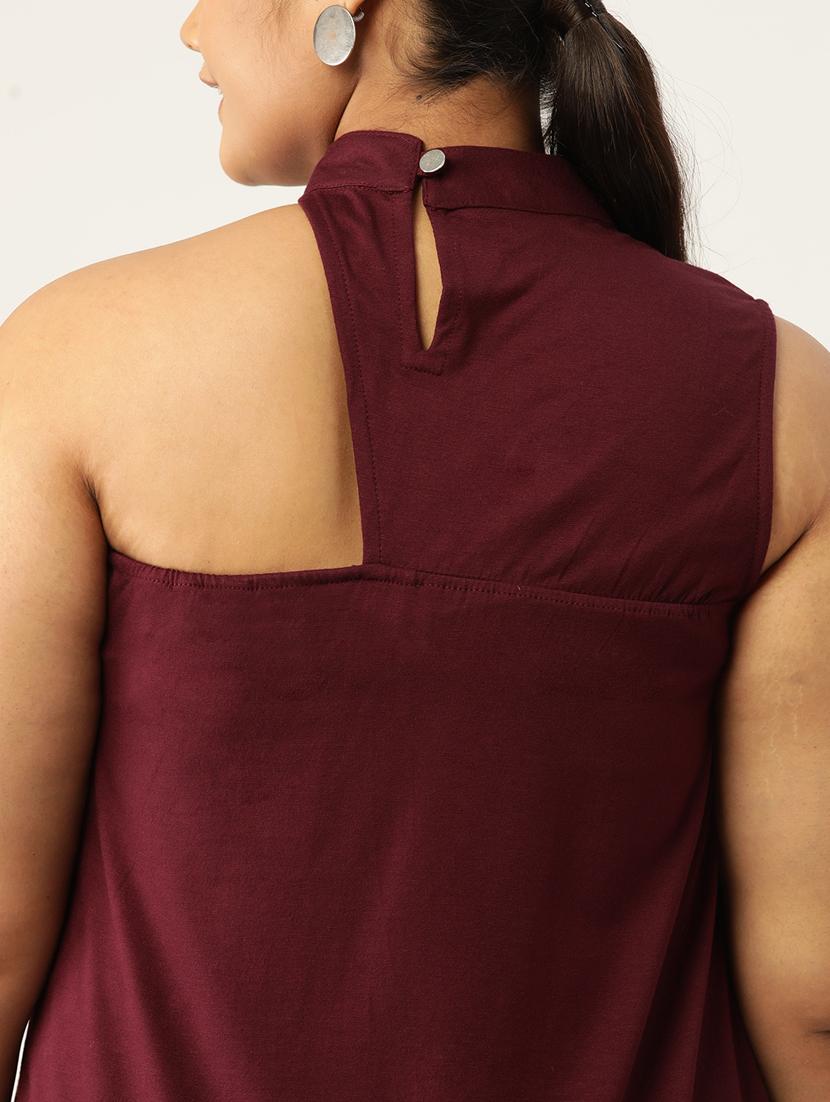 women's asymmetric mock neck top - 19777873 - Standard Image - 4