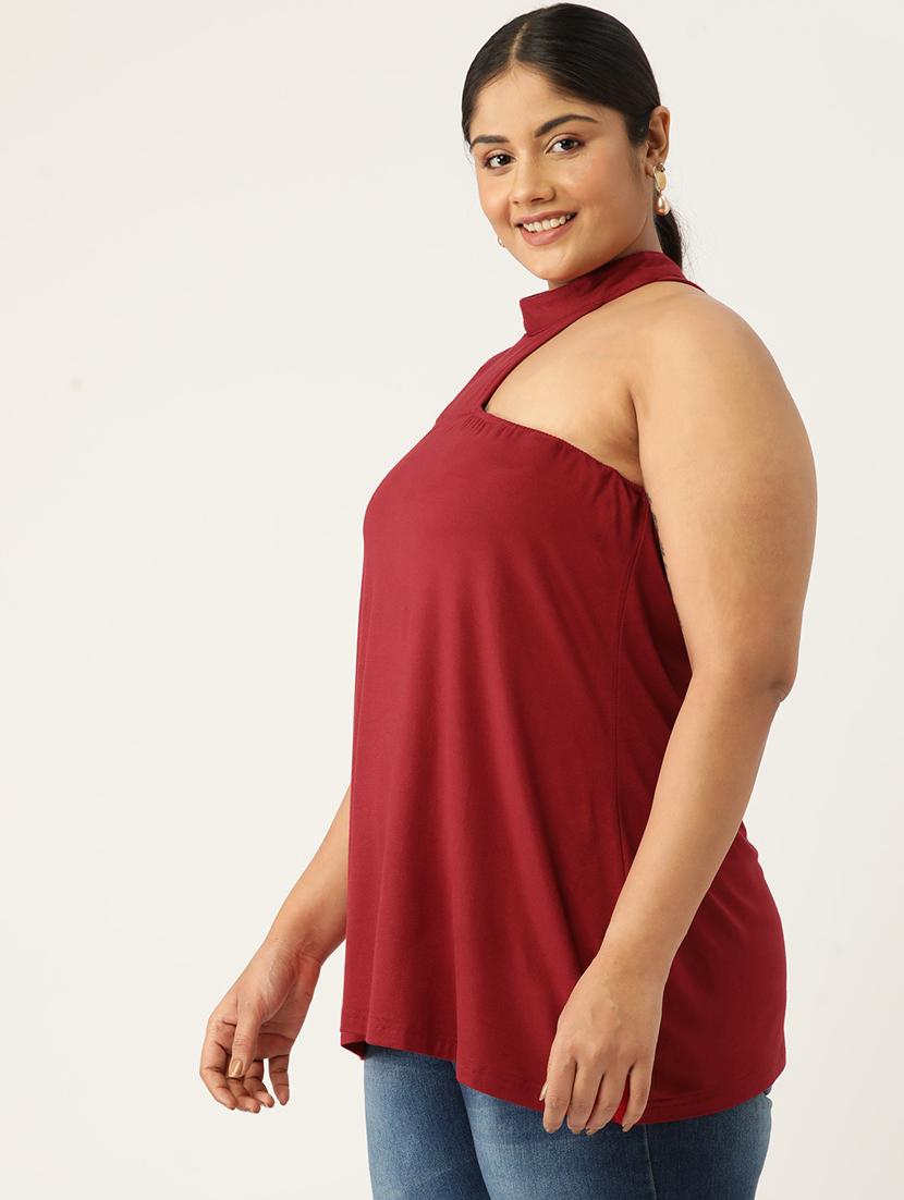 women's a line single shoulder top - 19777875 - Standard Image - 1