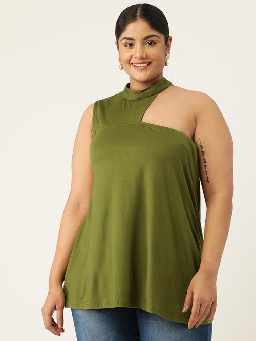 women's a line single shoulder top - 19777876 - Standard Image - 0