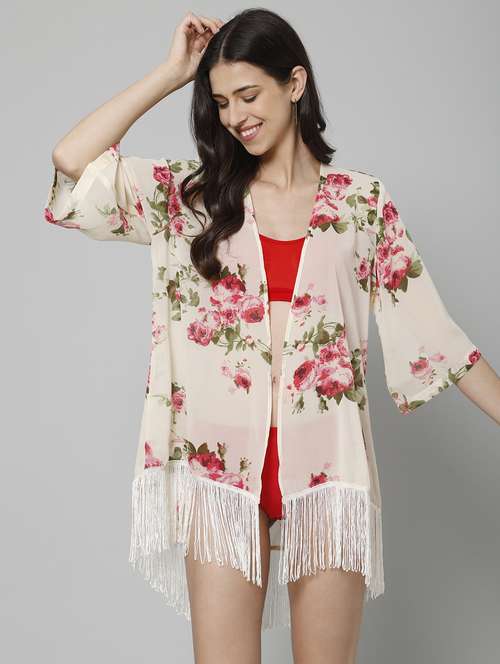 white georgette coverup