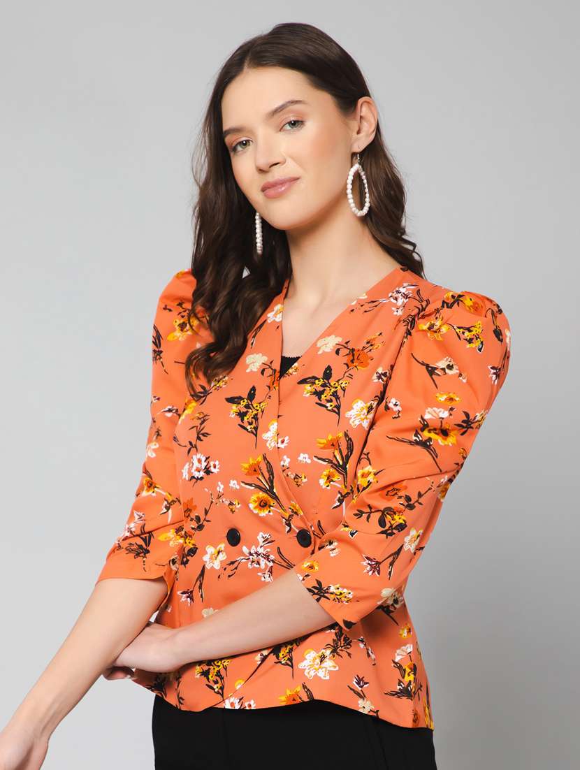 orange printed shrugs - 19777884 -  Standard Image - 1