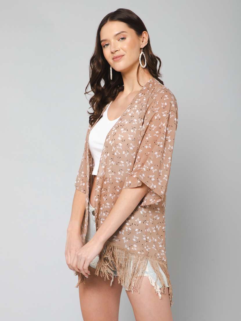 women printed georgette shrug - 19777888 -  Standard Image - 1