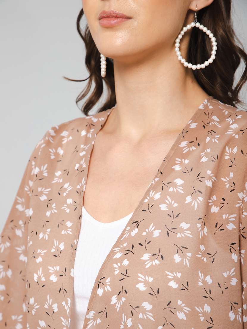women printed georgette shrug - 19777888 -  Standard Image - 6