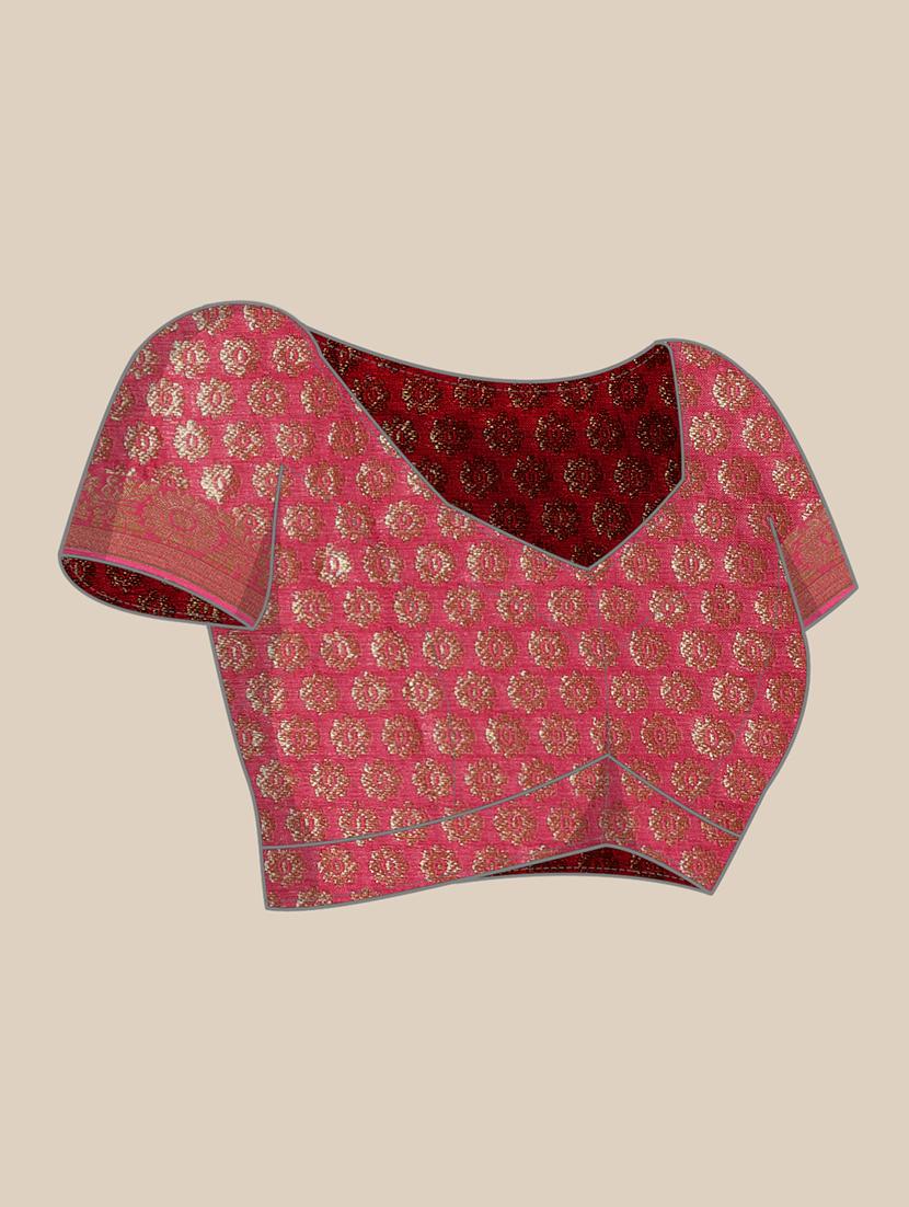 zari work saree with blouse - 19777908 - Standard Image - 4