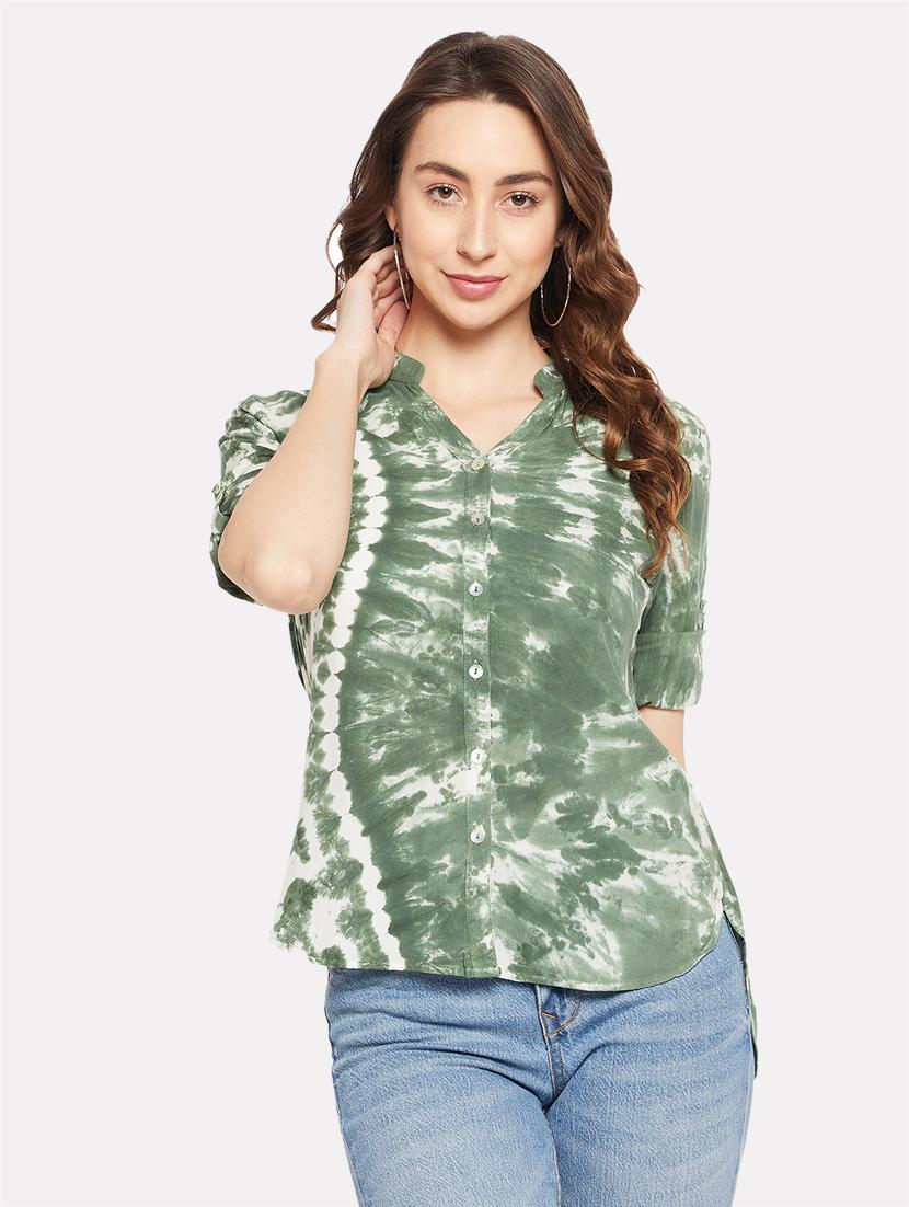 printed rayon regular shirt - 19777985 - Zoom Image - 0