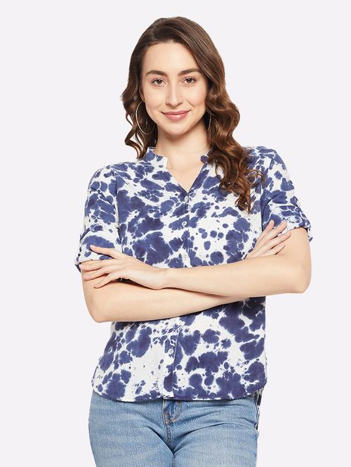 printed rayon regular shirt - 19777987 - Standard Image - 0
