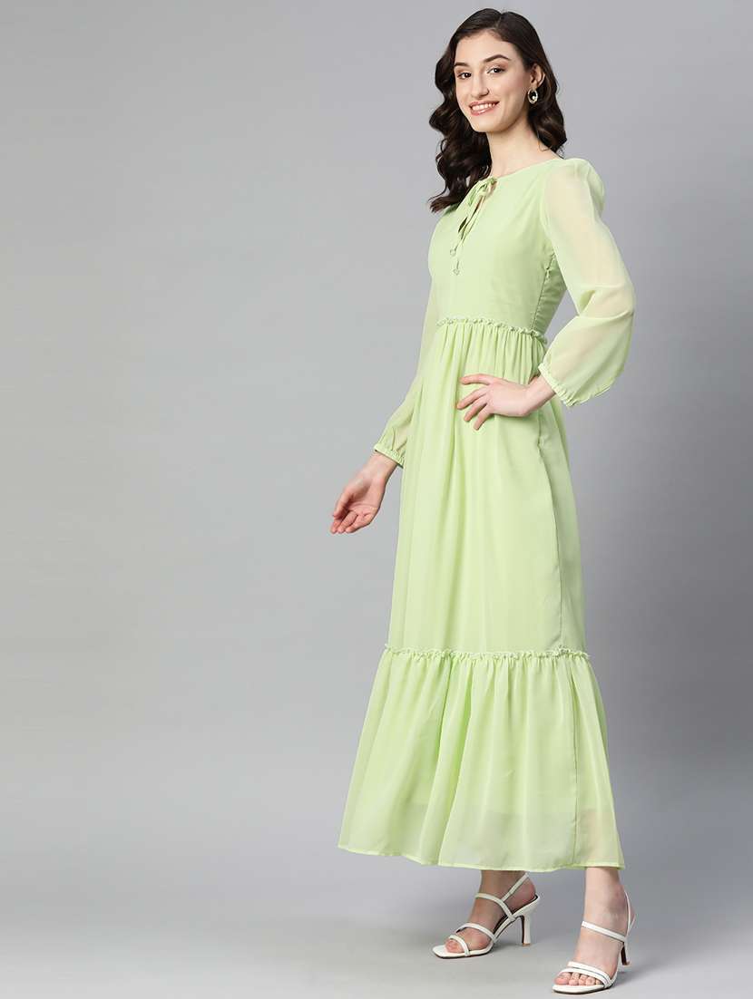 women's tiered dress solid dress - 19777994 - Standard Image - 1