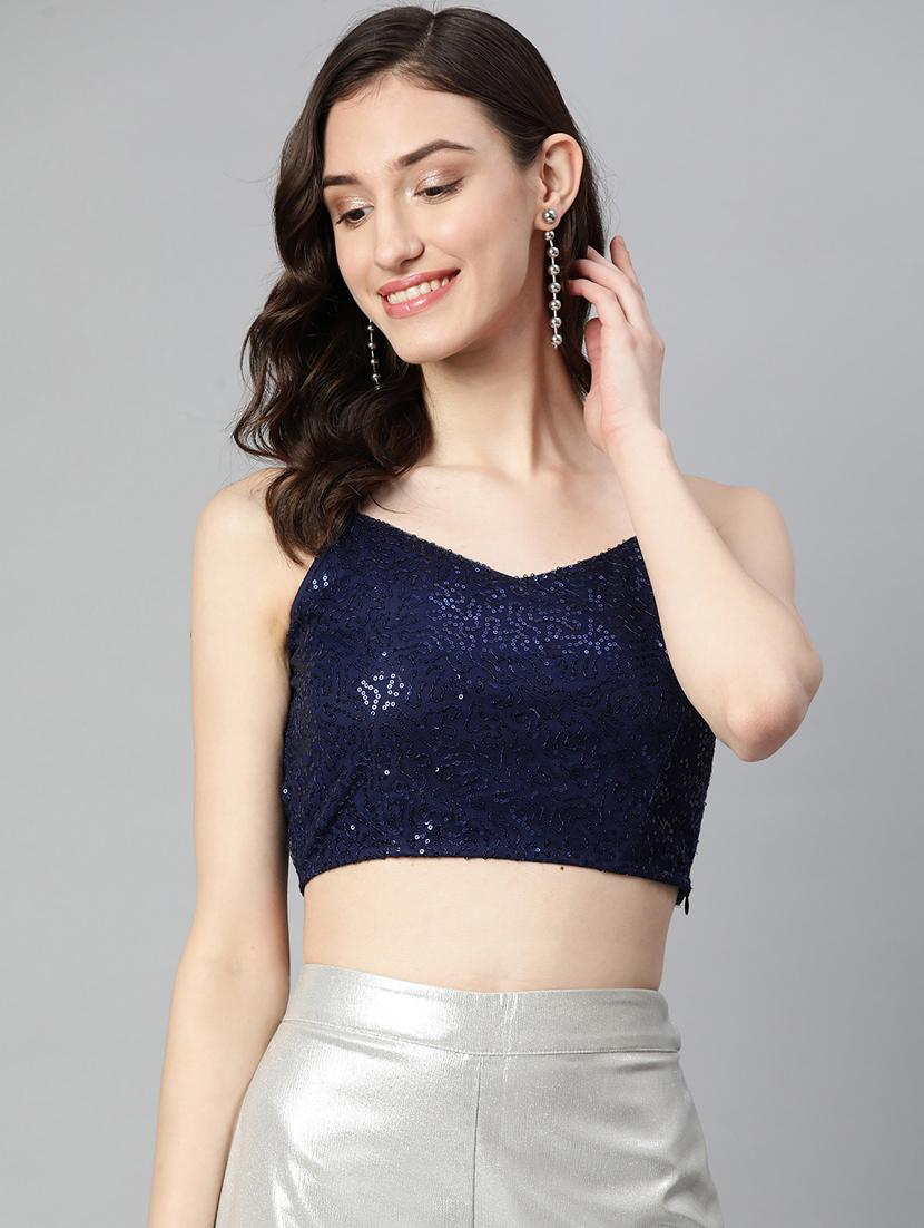 women's crop shoulder strap top - 19778642 - Zoom Image - 0