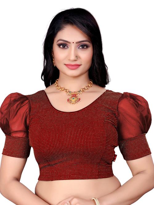 red dupion printed blouse - 19778679 -  Standard Image - 0