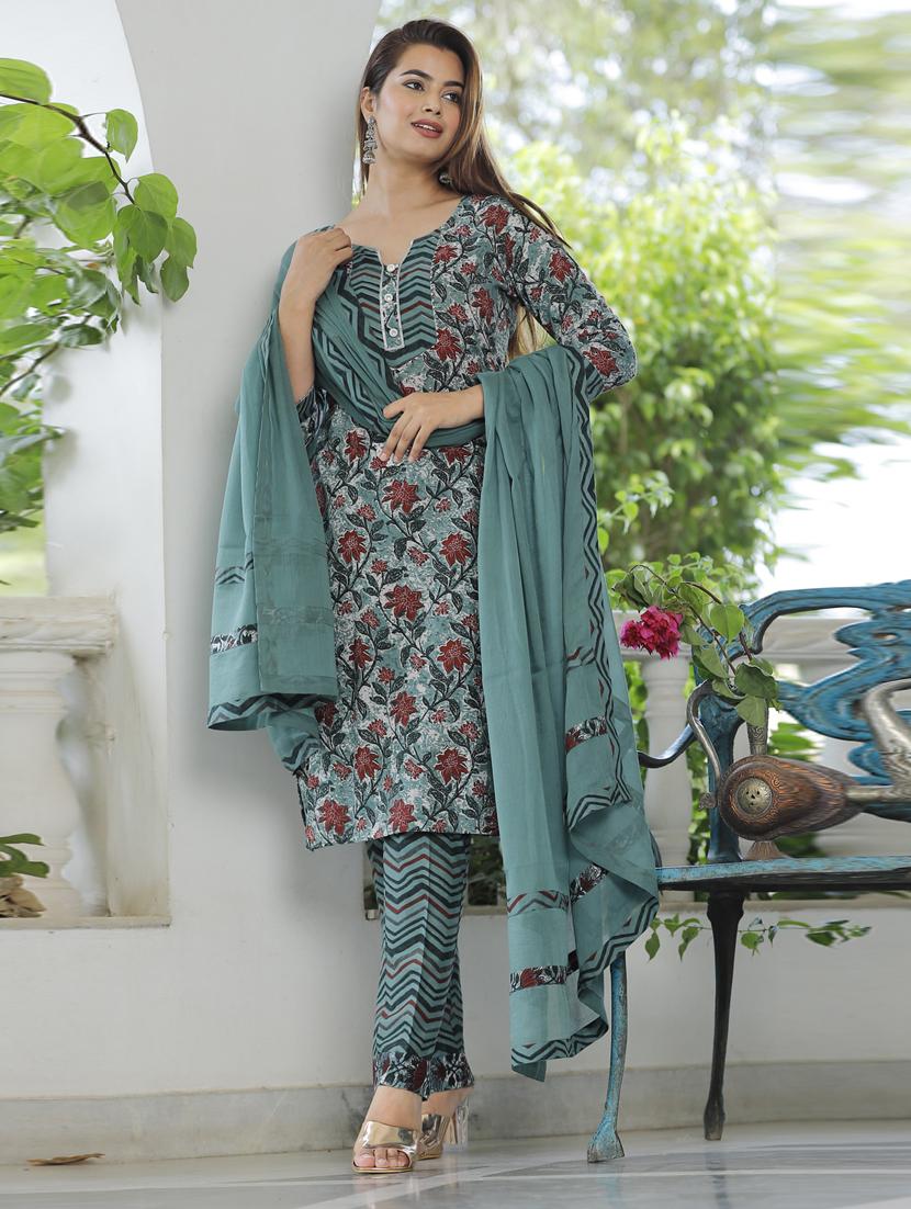 printed kurta pant set - 19778773 - Standard Image - 1