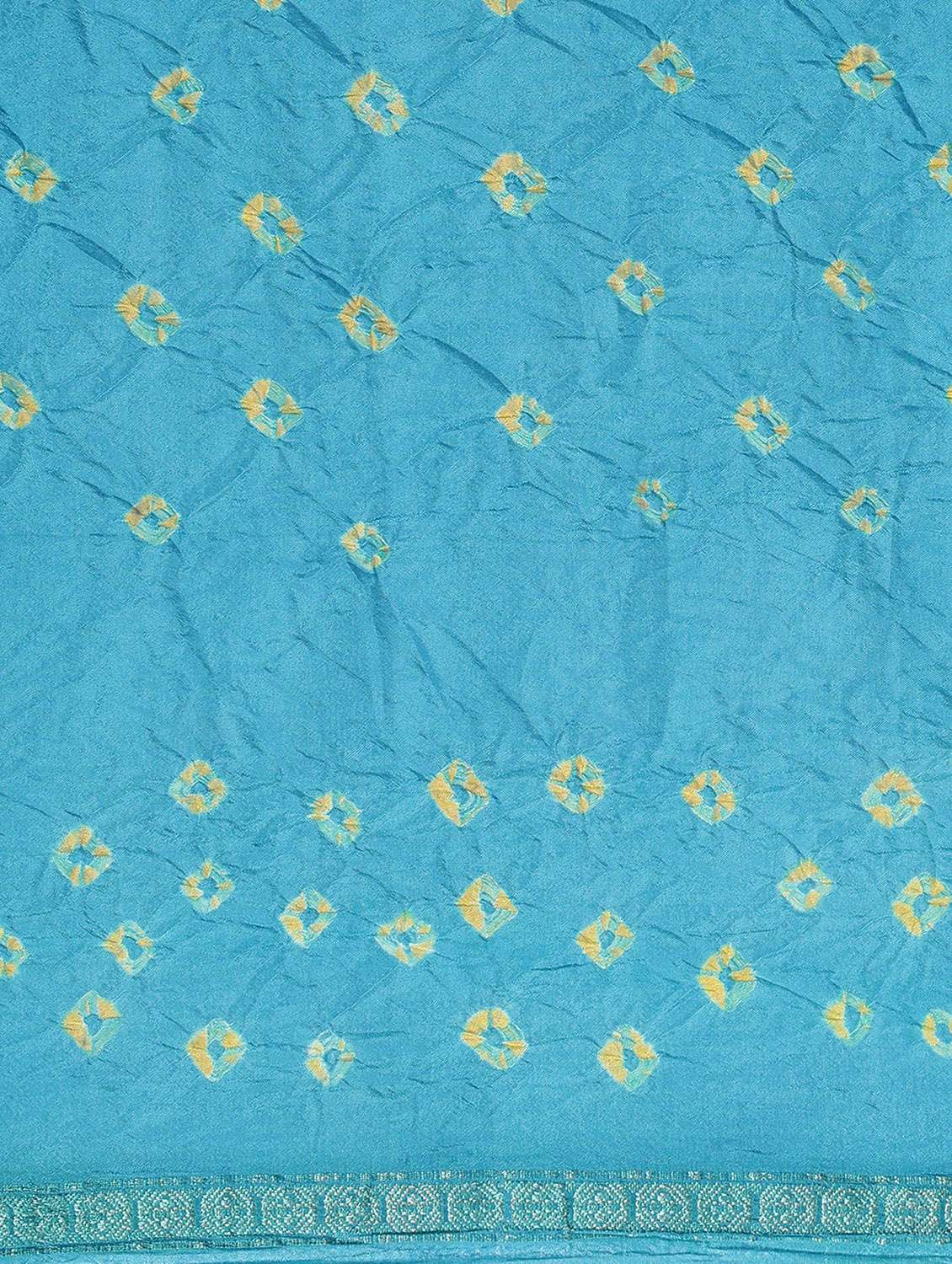 women's bandhani blue colored saree - 19779018 - Standard Image - 4