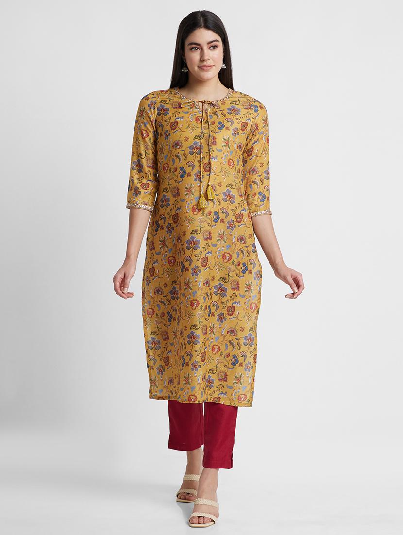 women's straight kurta - 19779258 - Standard Image - 1