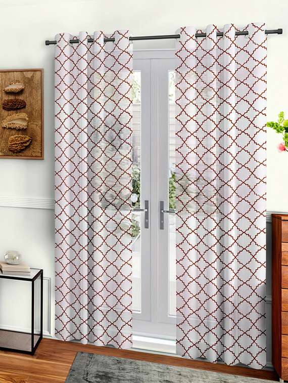 set of 2 long printed door curtains  - 19779431 -  Standard Image - 1