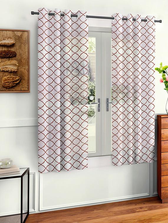 pack of 2 printed window curtains - 19779432 - Standard Image - 1