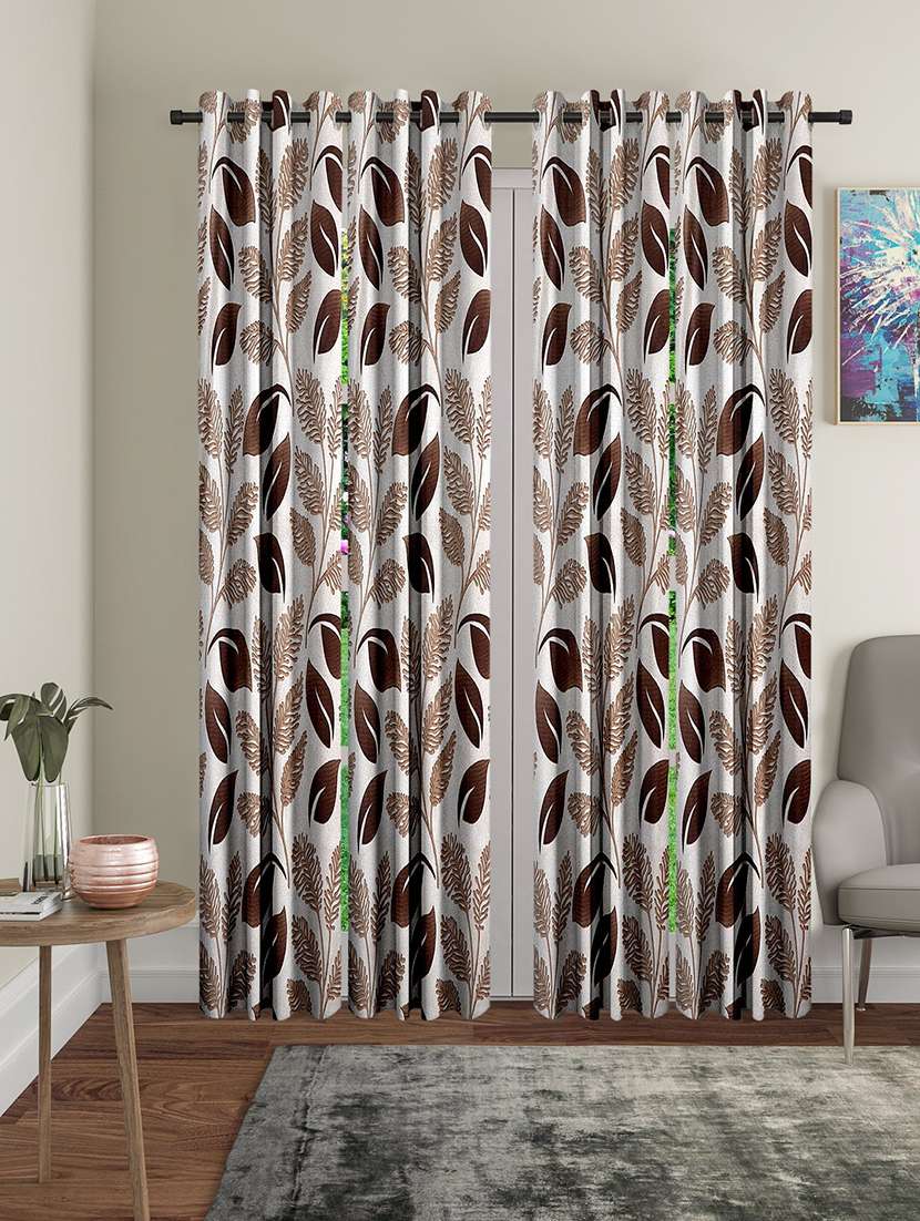 cortina designer eyelet printed home curtains