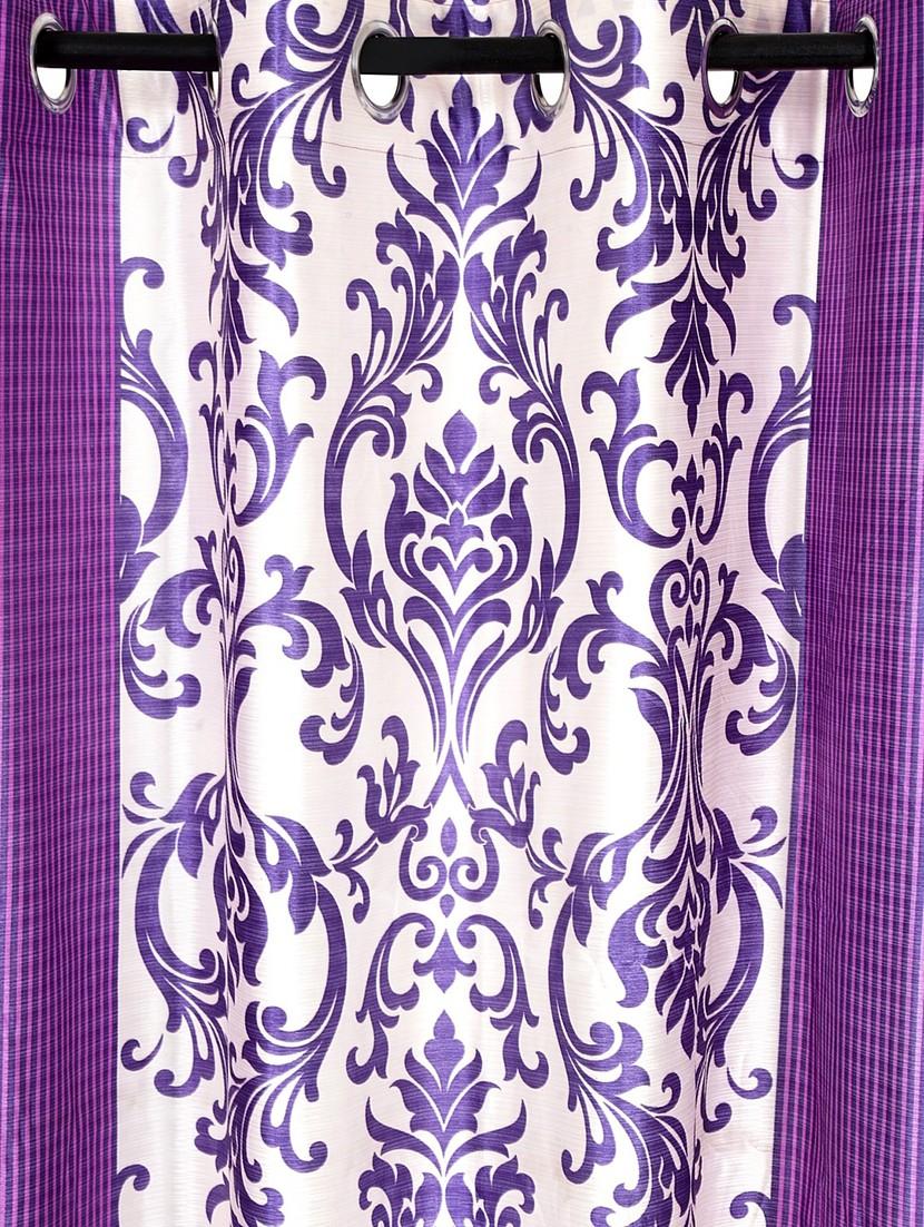 eyelet pack of2 2 piece polyester curtain,door 7 feet - 19780505 - Standard Image - 4