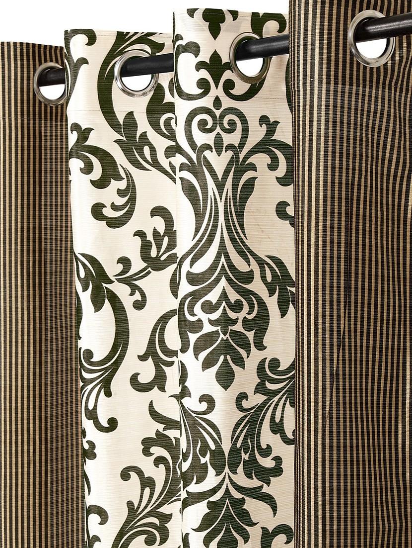 eyelet pack of2 2 piece polyester curtain,long door 9 feet - 19780507 - Standard Image - 1