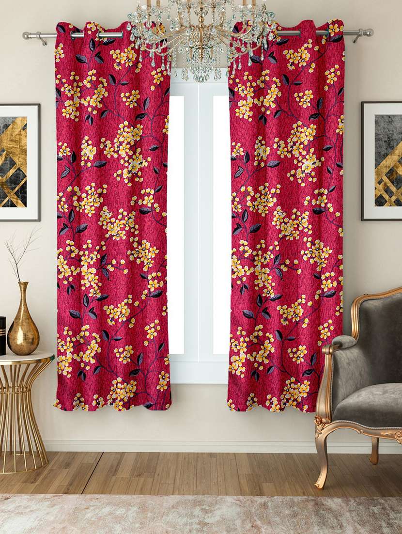 pack of 2 printed window curtains