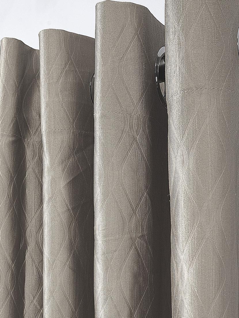 stylish and attractive self design curtains - pack of 2 - 19780597 - Standard Image - 1