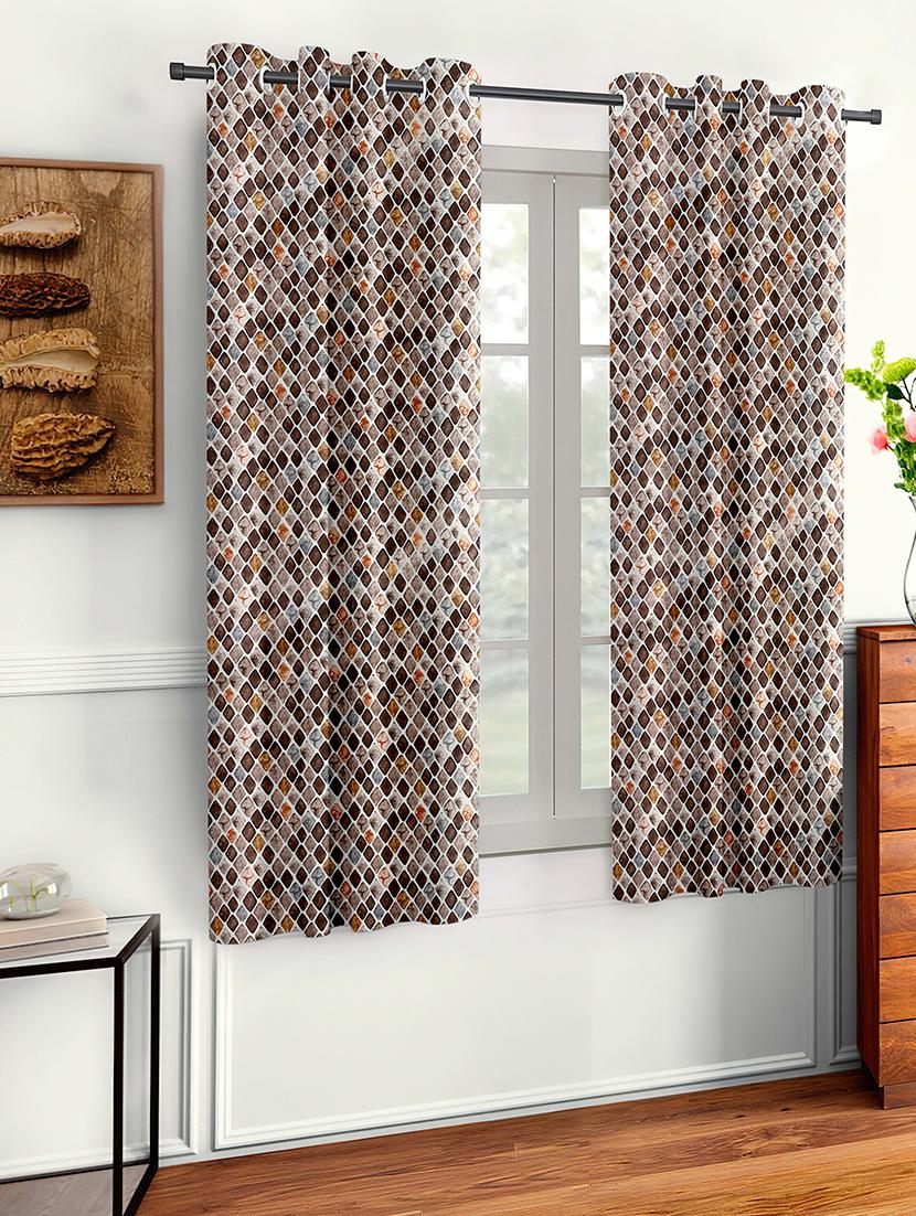 cortina designer eyelet printed home curtains - 19780624 - Standard Image - 1