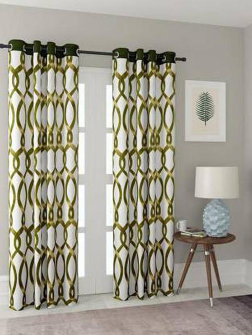 cortina designer eyelet printed home curtains - 19780664 -  Standard Image - 0