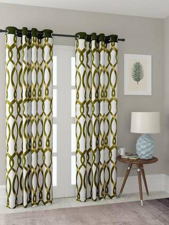 cortina designer eyelet printed home curtains - 19780664 -  Zoom Image - 0