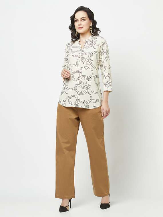 printed viscose regular top - 19780772 -  Standard Image - 4