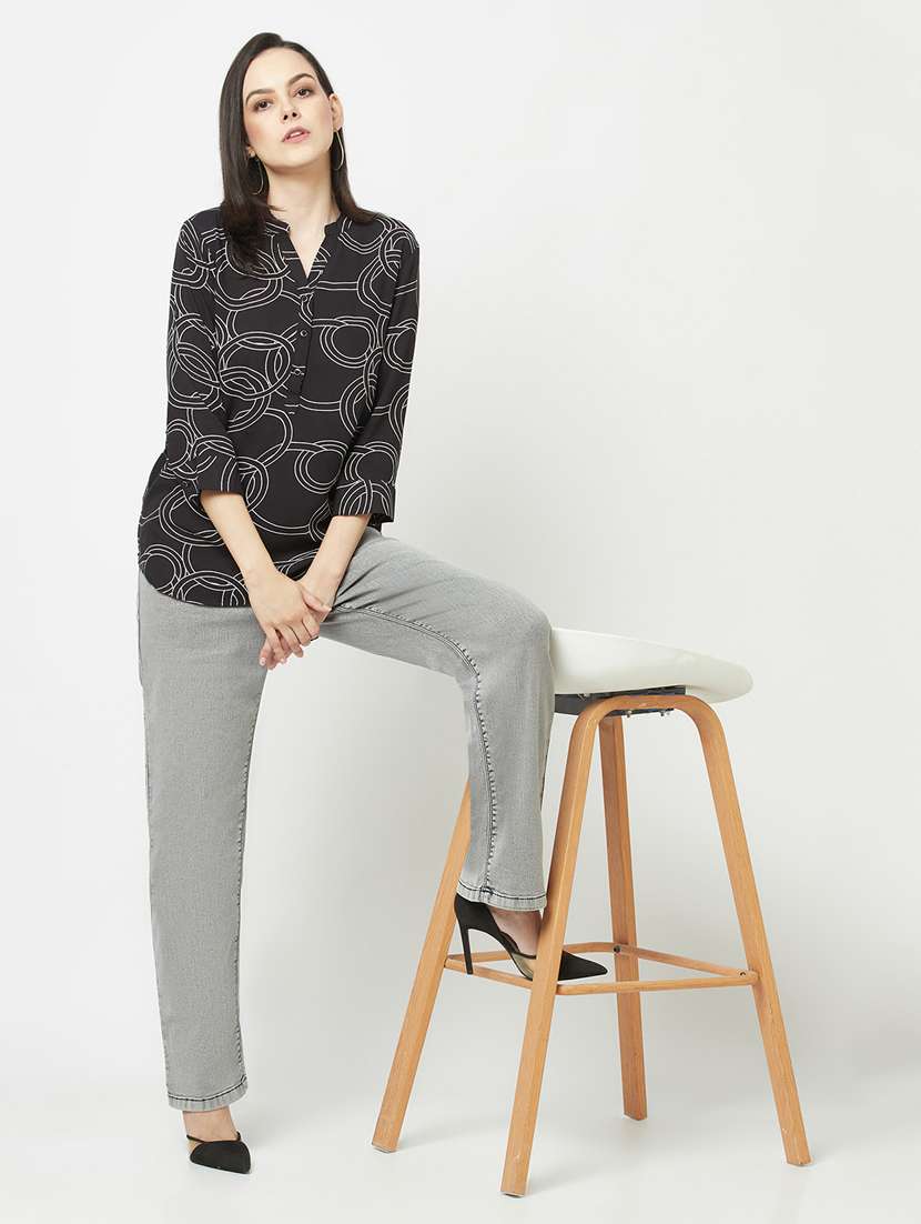 printed viscose regular top - 19780773 -  Standard Image - 4