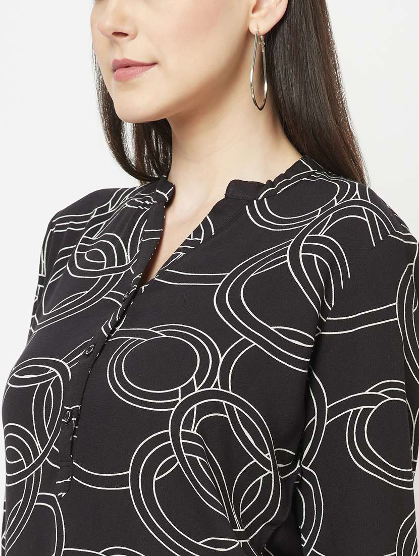 printed viscose regular top - 19780773 -  Standard Image - 6