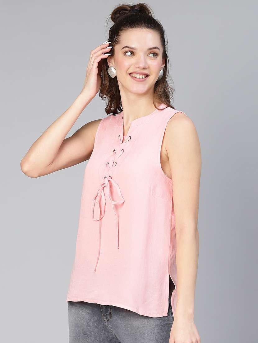 women's tank top mandarin neck top - 19780847 -  Standard Image - 1