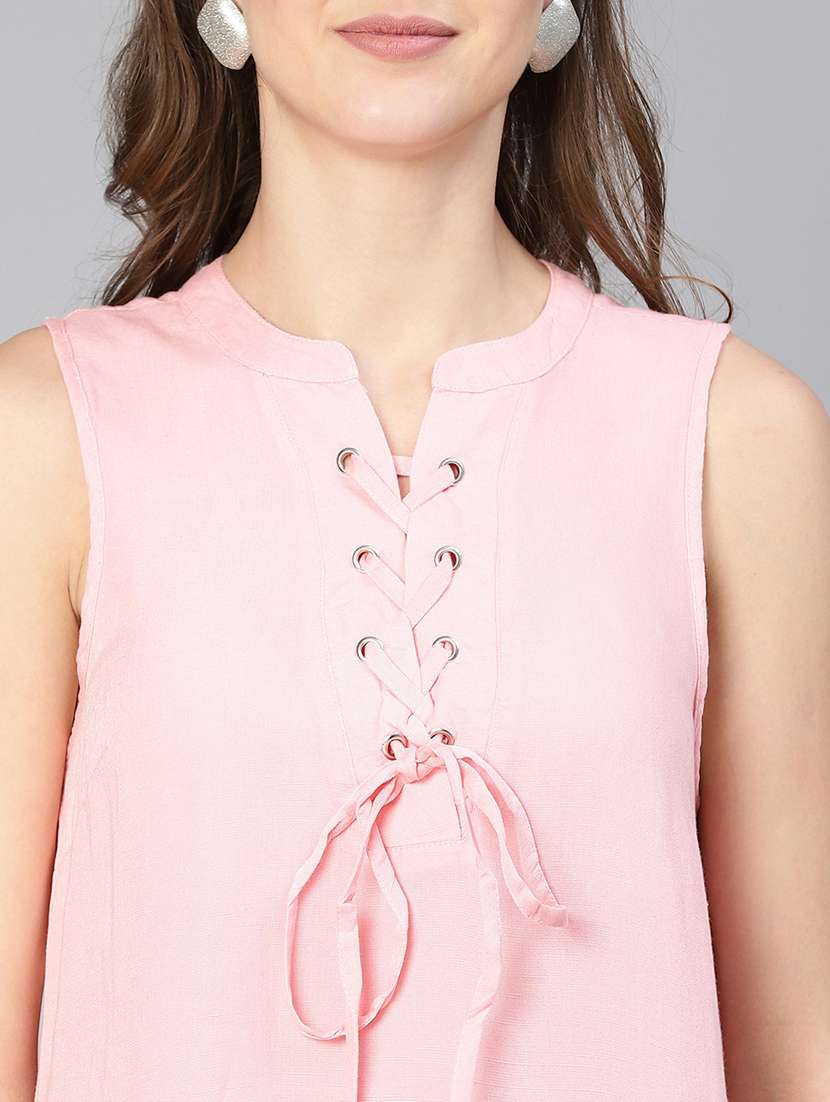 women's tank top mandarin neck top - 19780847 -  Standard Image - 4