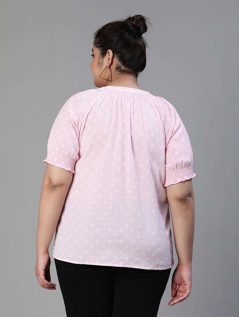 Women's Blouson Mandarin Neck Top - 19780884 -  Standard Image - 1