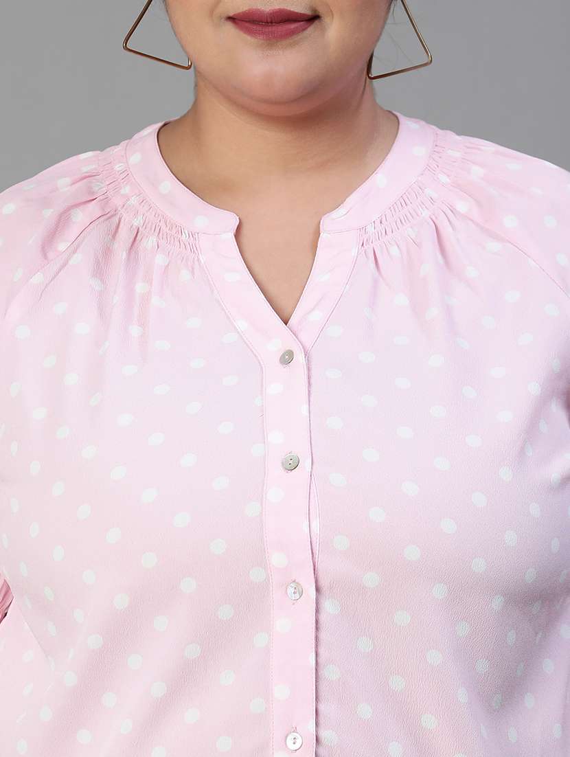 Women's Blouson Mandarin Neck Top - 19780884 -  Standard Image - 4