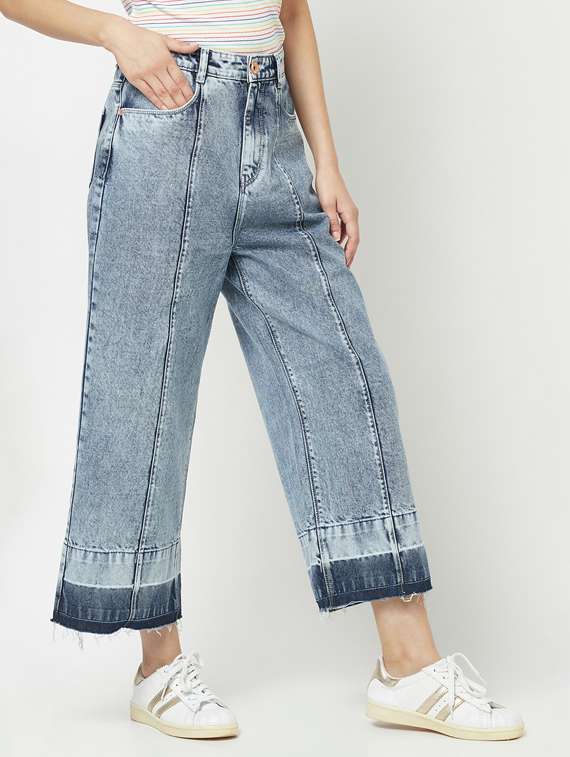 women's plain wide leg jeans - 19780893 -  Standard Image - 1